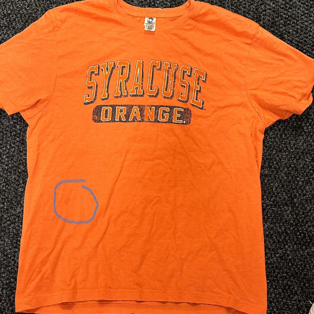 Syracuse Orange T-Shirt Youth XL New Age by Perrin. Small spot stain as marked